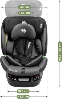 Tulano Autostoeltje LOOM 35 Zwart/Grijs