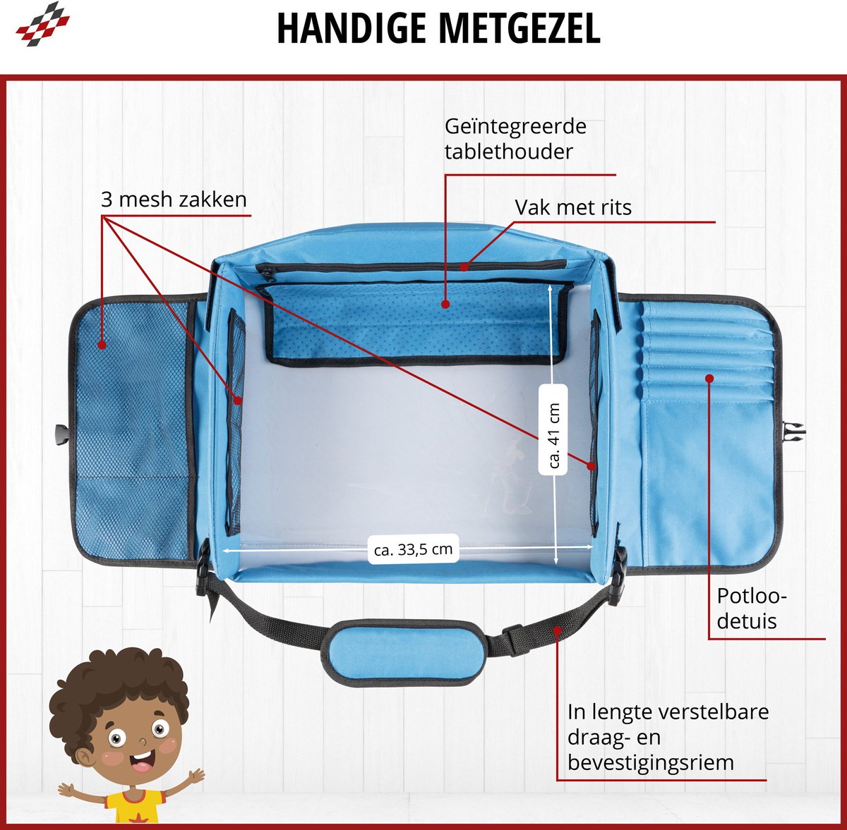 Walser Kinderspeeltafel Auto Blauw