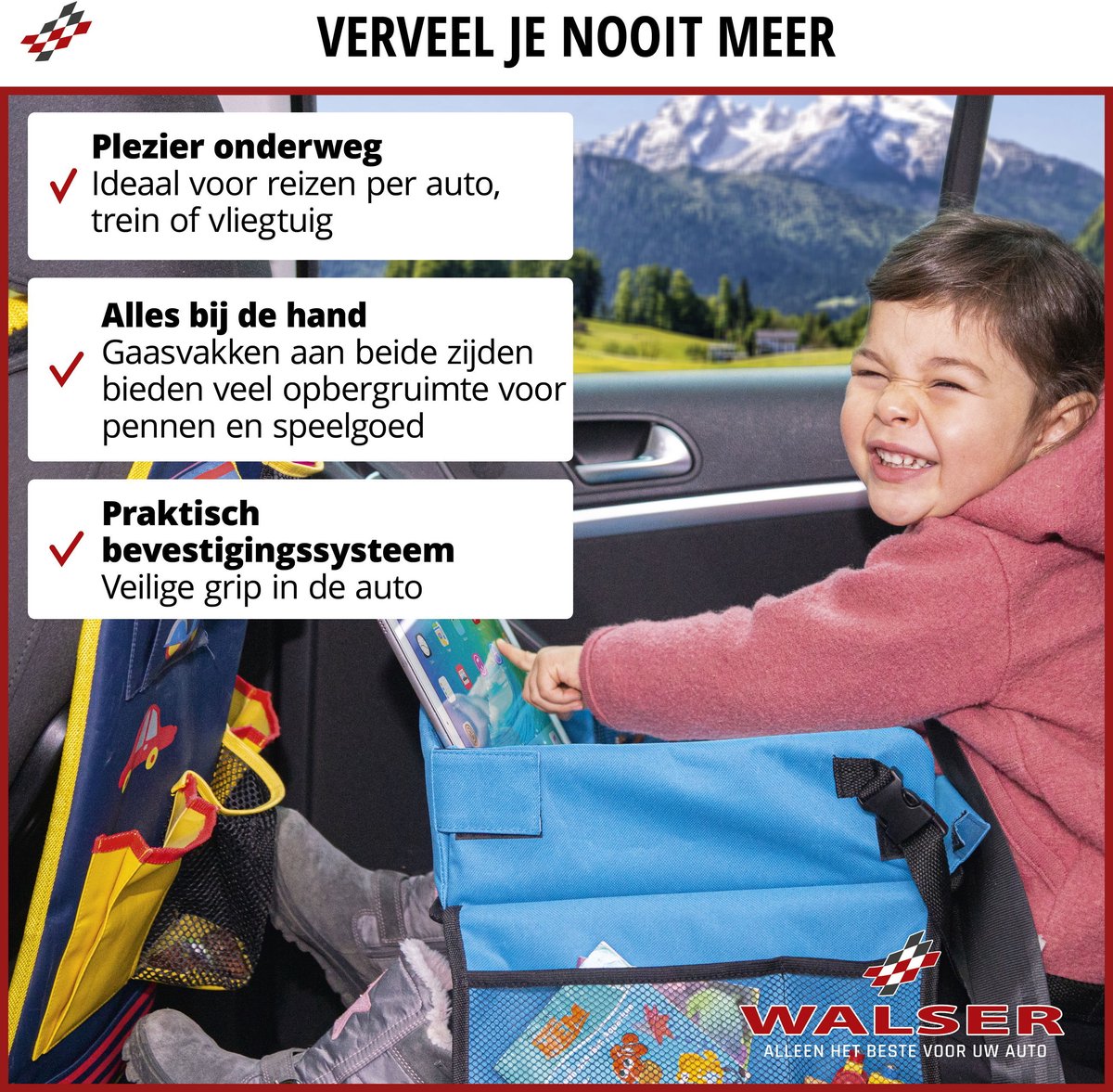 Walser Kinderspeeltafel Auto Blauw