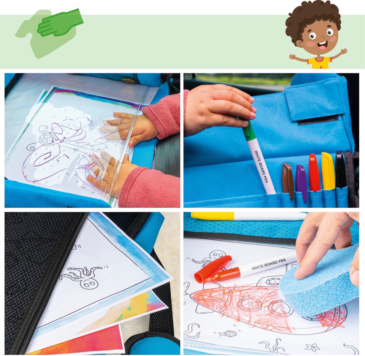Walser Kinderspeeltafel Auto Blauw