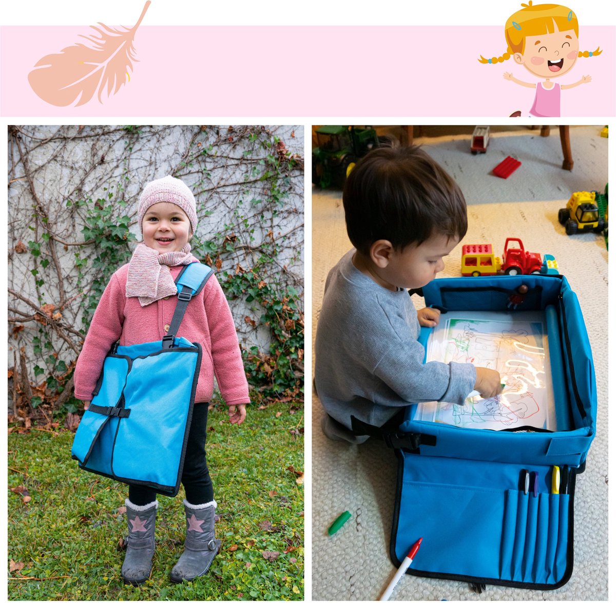 Walser Kinderspeeltafel Auto Blauw