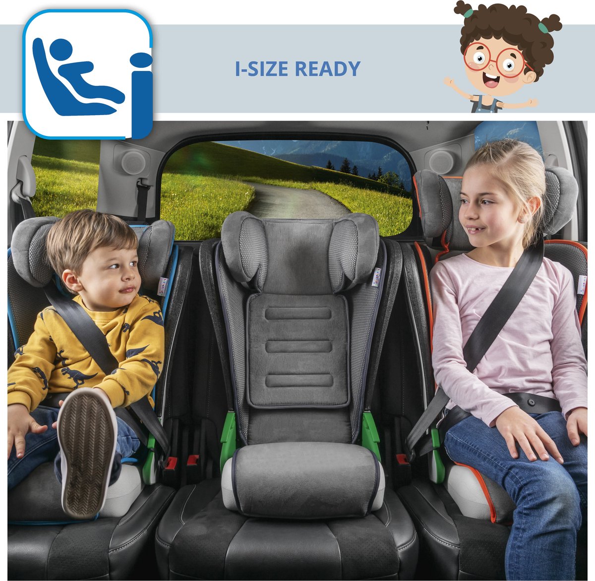 Walser Noemi kinderautostoeltje 3-8 jaar antraciet/oranje