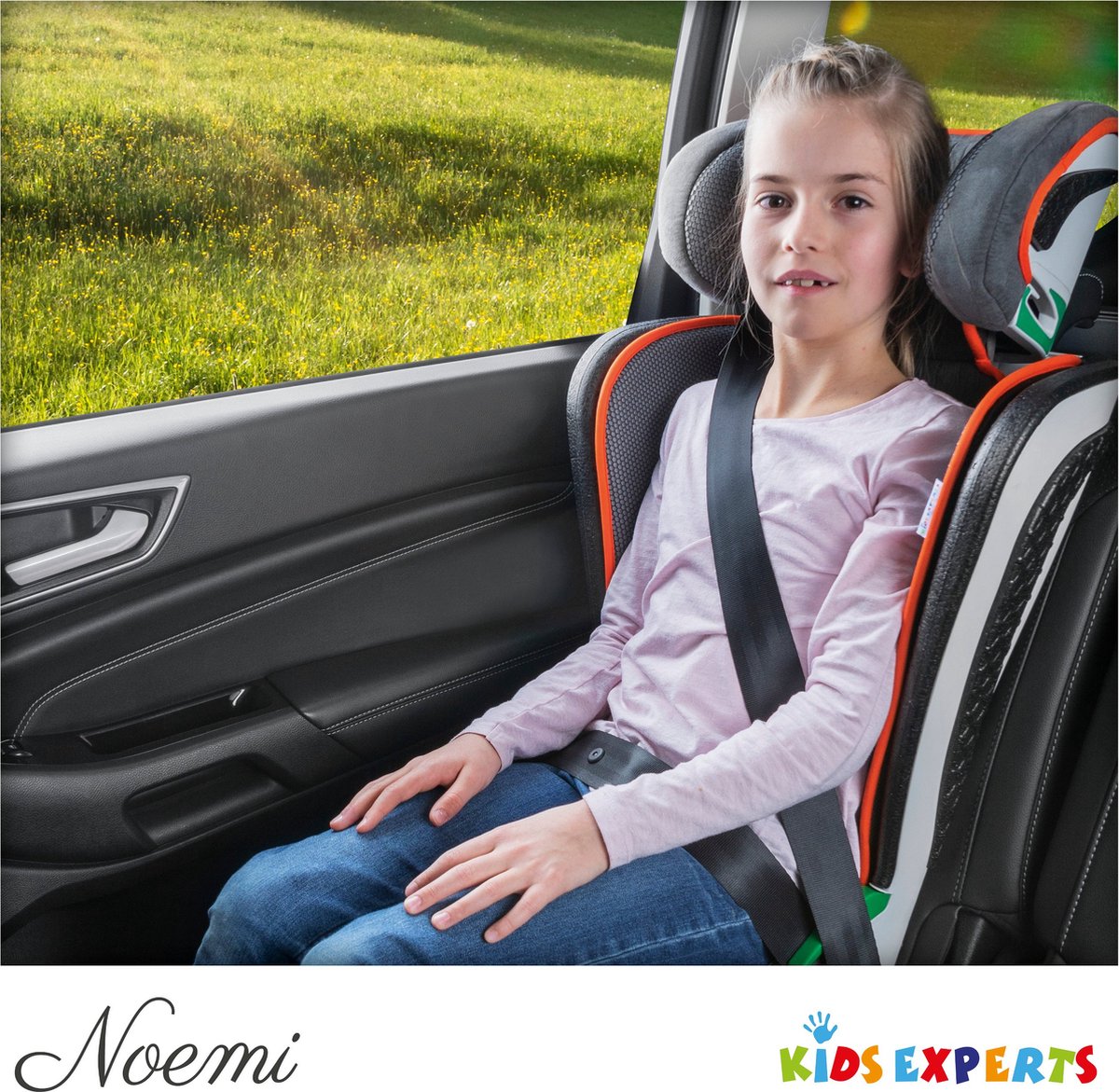 Walser Noemi kinderautostoeltje 3-8 jaar antraciet/oranje