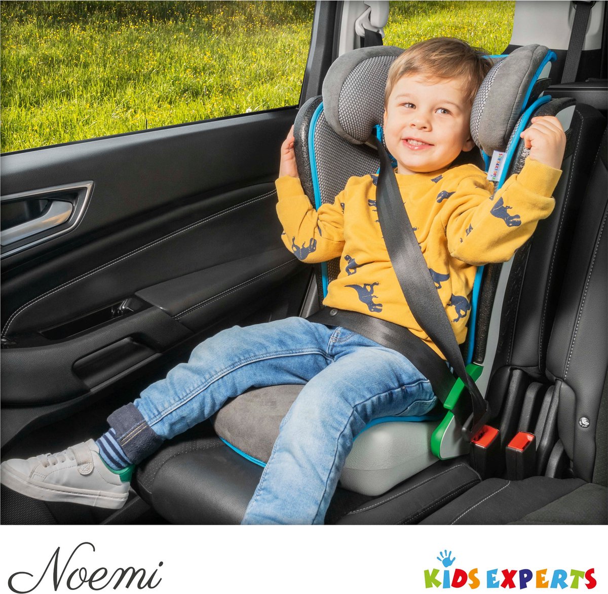 Walser Noemi vouwbare autostoel 3-8 jaar antraciet/blauw
