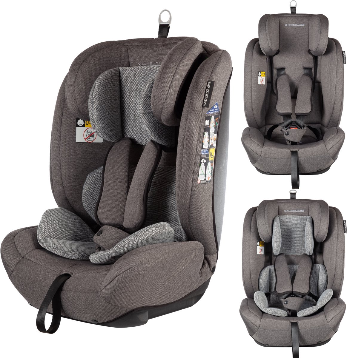 X Adventure Autostoel Premium Groep 1/2/3 Grijs