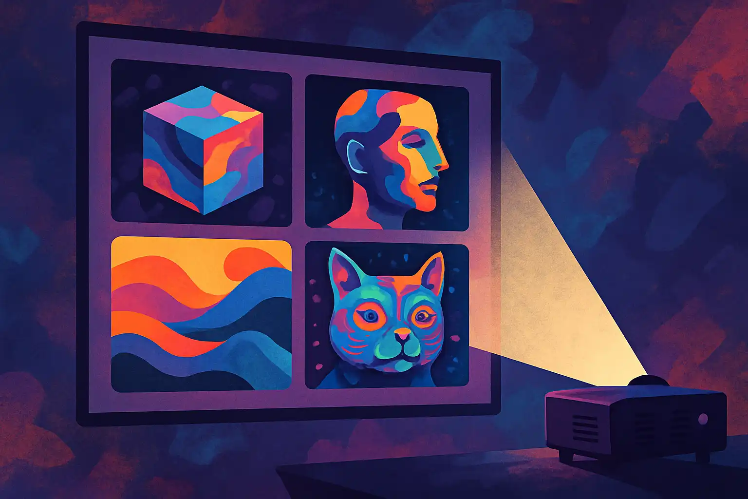 Beamer en digitale kunst: hoe je jouw nft-collectie op groot scherm tot leven brengt
