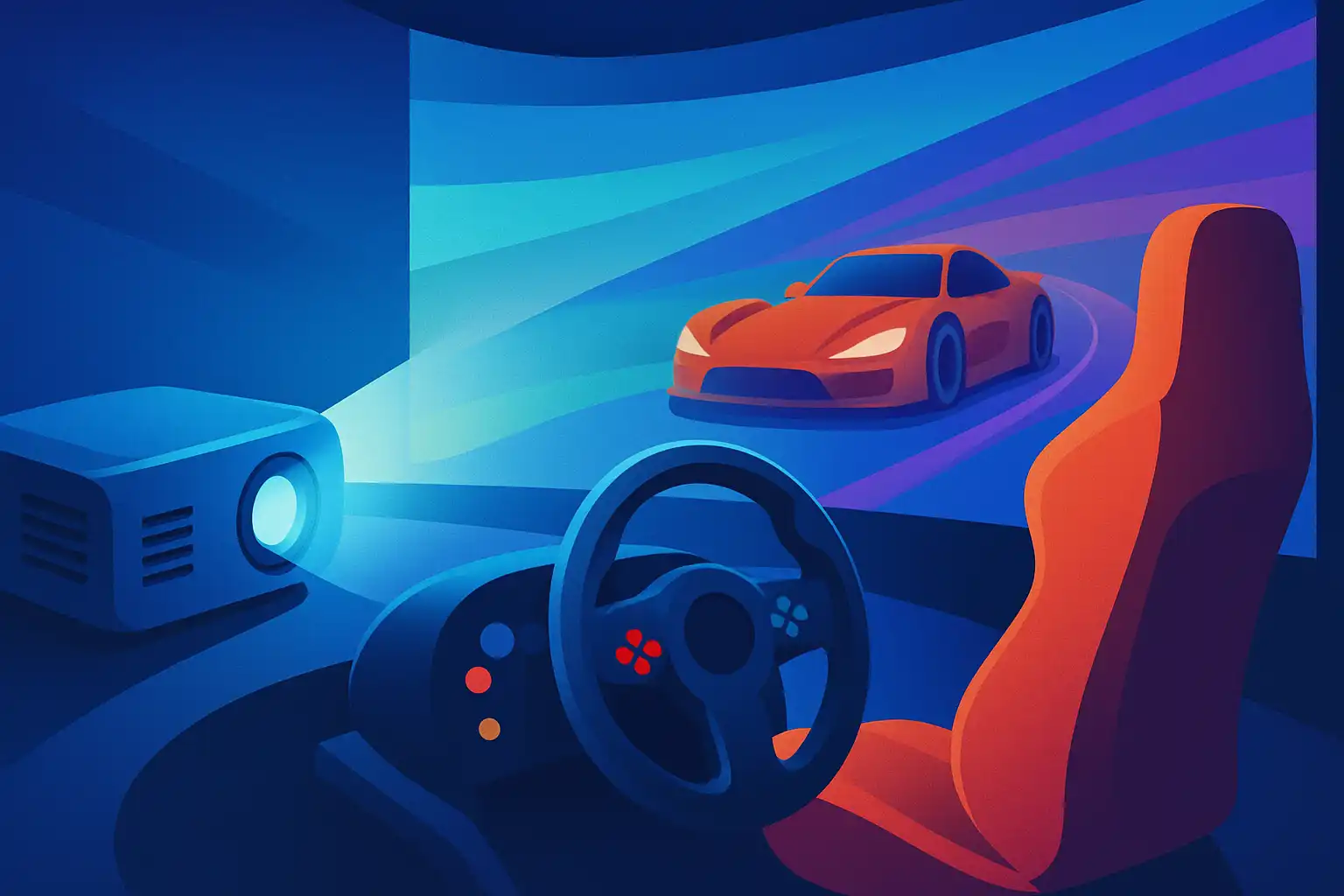Beamer voor simracers: zo bouw je een meeslepende race-opstelling zonder dure schermen
