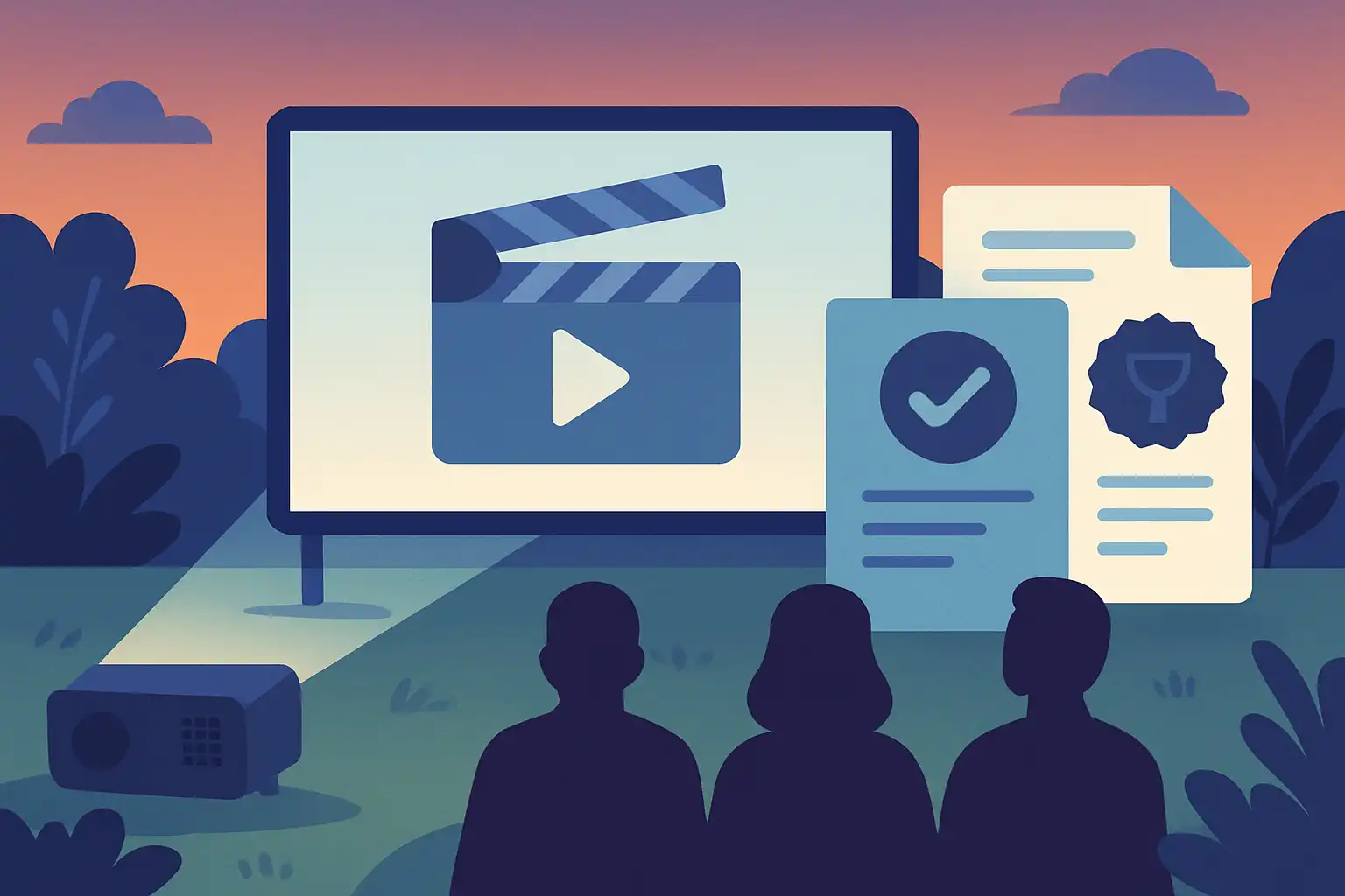 Openluchtfilms zonder boetes: zo regel je licenties en vergunningen voor screenings