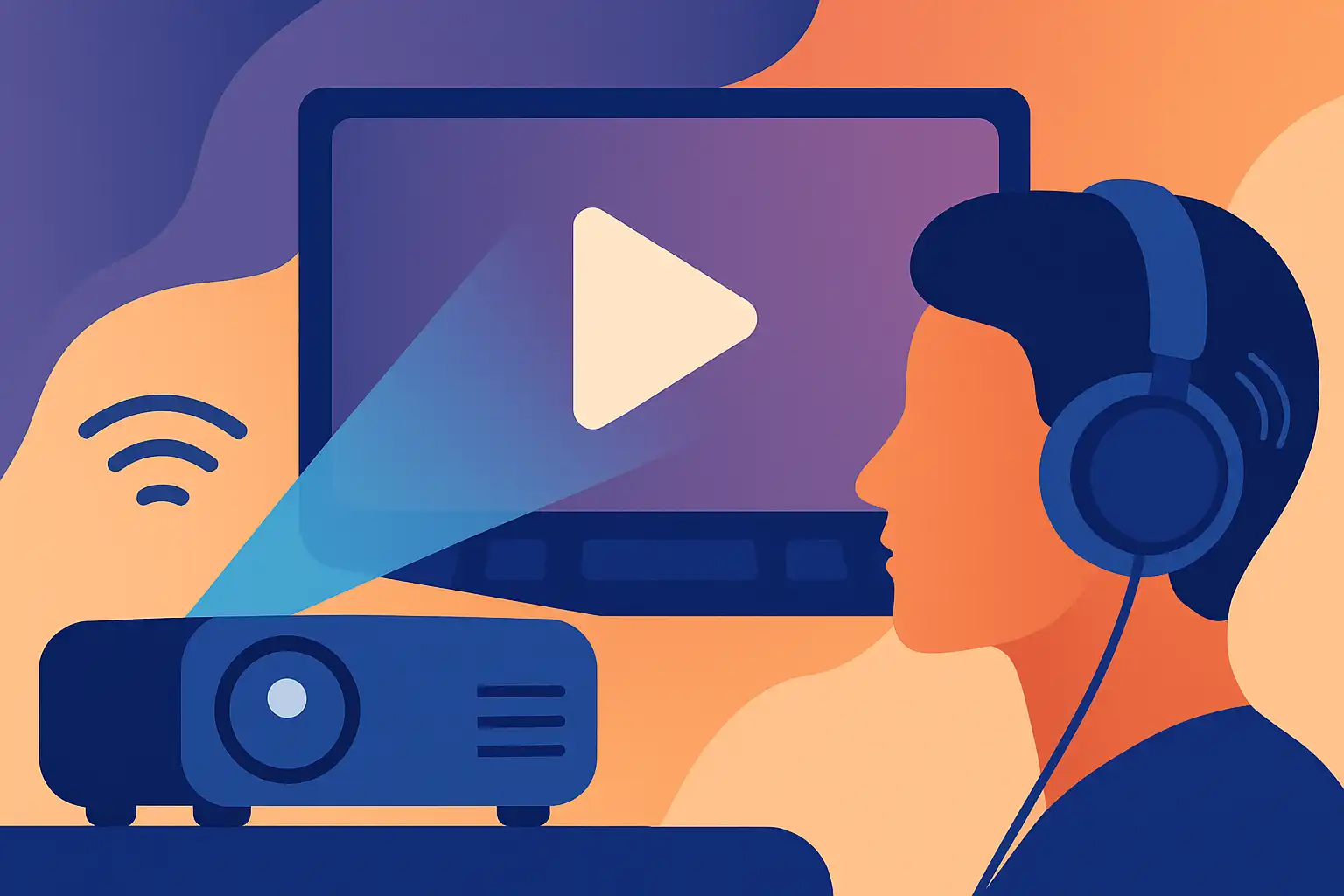 Silent cinema: zo creëer je een draadloze filmavond met persoonlijke koptelefoons en één beamer