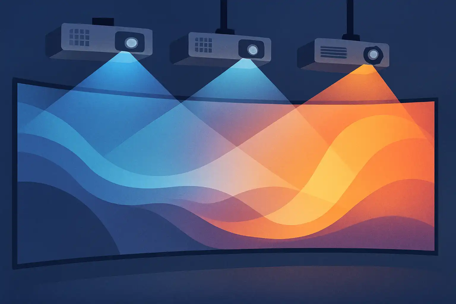 Zo bouw je een naadloos ultra-widescreen met meerdere beamers: edge blending voor thuis en events