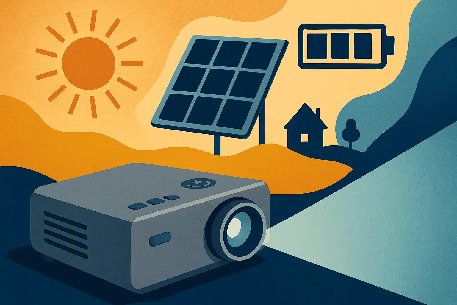 Zo kies je de perfecte beamer voor off‑grid wonen: zonne‑energie, stroombeheer en lange runtimes