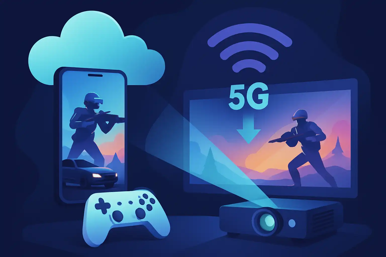 Zo stream je high-end games via 5G en cloud naar je beamer zonder pc