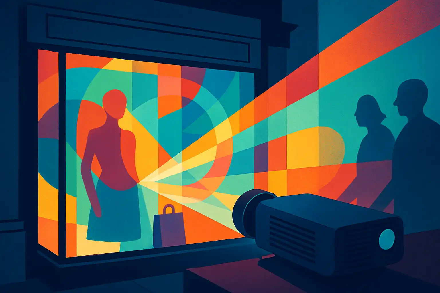 Zo transformeer je etalages met je beamer: visuele hacks die klanten naar binnen trekken