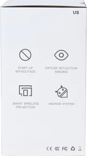 Draagbare mini-projector met wifi 6BT 5.4 en Android 11.0 - automatische keystone-correctie - 180 graden draaibare Smart Home Cinema projector - telefoon/tv-stick/laptop. Beamer