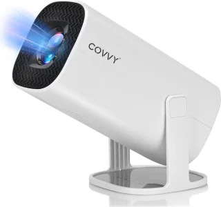Draagbare mini-projector met wifi 6BT 5.4 en Android 11.0 - automatische keystone-correctie - 180 graden draaibare Smart Home Cinema projector - telefoon/tv-stick/laptop. Beamer