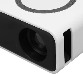 Draagbare Projector Duurzaam ABS-materiaal 4Ω 2W Luidspreker - Filmprojector voor Buiten - Diffuse Reflectie Beeldvormingstechnologie - 4k Beamer Projectiescherm - Mobiele Voeding (Wit) .