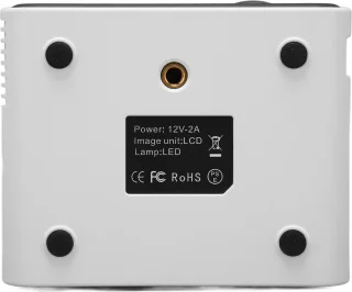 Draagbare Projector Duurzaam ABS-materiaal 4Ω 2W Luidspreker - Filmprojector voor Buiten - Diffuse Reflectie Beeldvormingstechnologie - 4k Beamer Projectiescherm - Mobiele Voeding (Wit) .