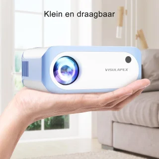 Draagbare Mini Beamer met Full HD Support en Stativ - Ideaal voor Thuis en Reizen