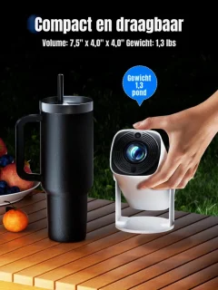 MMP® Mini beamers - Projector - Mini beamer - Wit - 20cm x 11cm x 11cm