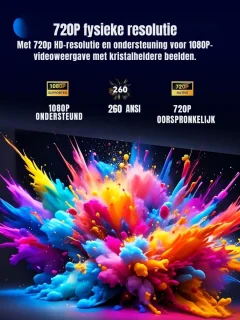 MMP® Mini beamers - Projector - Mini beamer - Wit - 20cm x 11cm x 11cm