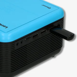 Bluetooth beamer - Mini Beamer met DVD speler - 2800 lumen - 30.000 uur levensduur - Full HD - Bluetooth 5.0-2 x HDMI - USB - SD - AV-in - VGA - blauw Beamer
