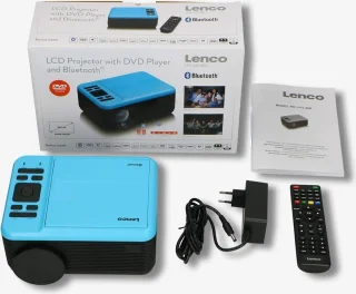Bluetooth beamer - Mini Beamer met DVD speler - 2800 lumen - 30.000 uur levensduur - Full HD - Bluetooth 5.0-2 x HDMI - USB - SD - AV-in - VGA - blauw Beamer