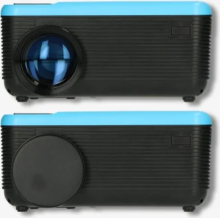 Bluetooth beamer - Mini Beamer met DVD speler - 2800 lumen - 30.000 uur levensduur - Full HD - Bluetooth 5.0-2 x HDMI - USB - SD - AV-in - VGA - blauw Beamer