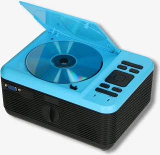 Bluetooth beamer - Mini Beamer met DVD speler - 2800 lumen - 30.000 uur levensduur - Full HD - Bluetooth 5.0-2 x HDMI - USB - SD - AV-in - VGA - blauw Beamer