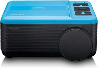 Bluetooth beamer - Mini Beamer met DVD speler - 2800 lumen - 30.000 uur levensduur - Full HD - Bluetooth 5.0-2 x HDMI - USB - SD - AV-in - VGA - blauw Beamer