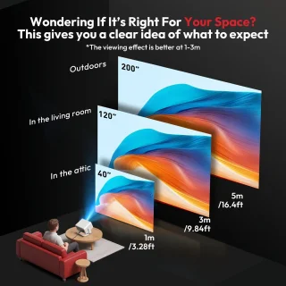 Beamer – Projector – Mini Beamer – Smart Projector – Full HD – 700 ANSI Lumen – WiFi 6 & Draagbaar