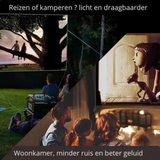Mini Projector - 7500 Lumens - Full HD 1080P Beamer - Draagbare Projector - Mini Film Projector