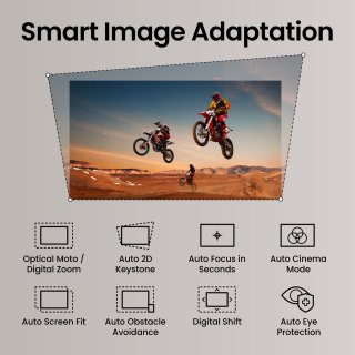 Wat vinden we goed aan de BenQ TK705i 4K HDR Laser 3000 Lumen Film en Gaming Beamer - Projector met 5ms Reactietijd - HDR10+ & HLG - Google TV Android 15 - Automatische 2D keystone correctie - Auto Focus - Auto Cinema Mode - Compact en stijlvol design