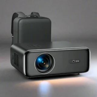 Mini Beamer - Projector - Digitale Projector - Draagbaar - 1080P Projector - WiFi 6 en Bluetooth 5.2 - Ingebouwde Luidspreker - 600 ANSI - EU Stekker Type - Compatibel met HDMI - Voeding - USB- 110W - Zwart