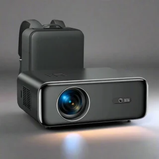 Mini Beamer - Projector - Digitale Projector - Draagbaar - 1080P Projector - WiFi 6 en Bluetooth 5.2 - Ingebouwde Luidspreker - 600 ANSI - EU Stekker Type - Compatibel met HDMI - Voeding - USB- 110W - Zwart