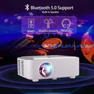 Ondersteuning 1080p Full HD 7500 lumen Mini-beamer draagbaar voor thuisbioscoop Bluetooth-compatibel met smartphone/laptop/firestick Beamer