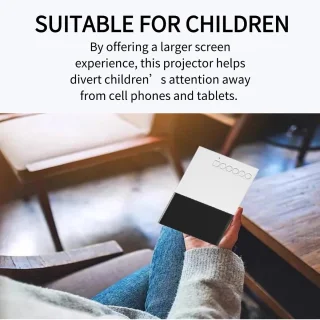 Miniprojector, 1080P Full HD-videoprojector, Draagbare Buitenbioscoopprojector, Hifi-stereoluidsprekers, HDMI, USB, Smartphone, Tablet, Tv-sticks