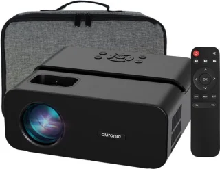Auronic Beamer 10.000 Lumen - WiFi - 1080P Full HD - Streamen vanaf je telefoon - Smart Mini Beamer - HDMI-kabel - Afstandsbediening en Projectiescherm - Zwart