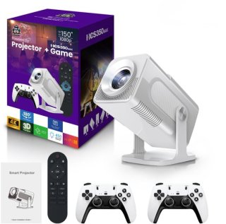 Projector met 4K-ondersteuning – 1080P HD Mini Beamer voor Films, Games & Presentaties – Inclusief 2 Draadloze Gamecontrollers - WiFi6 & Bluetooth 5.4 review