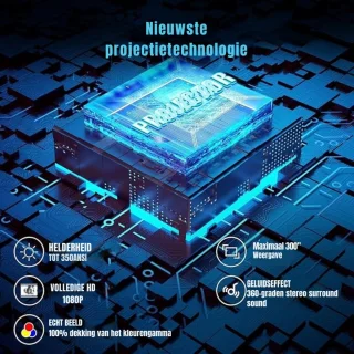MMP® Mini beamers - Projector - Mini beamer - Wit - 26cm x 25cm x 12cm