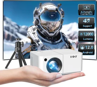 Draagbare Mini-Beamer met Android 12, 1080p en WiFi 6