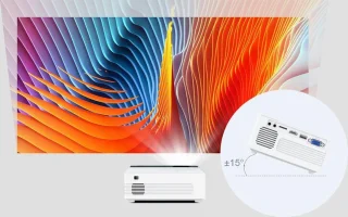 Magnify® C520 150" LCD Projector - Compacte Mini Beamer - Verbeterd Model - Ingebouwde Speakers - Automatische Scheefstand Correctie - Ideaal Voor Videoland Vanuit Bed