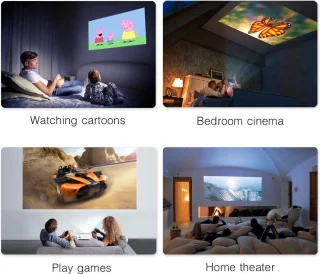 Magnify® C520 150" LCD Projector - Compacte Mini Beamer - Verbeterd Model - Ingebouwde Speakers - Automatische Scheefstand Correctie - Ideaal Voor Videoland Vanuit Bed