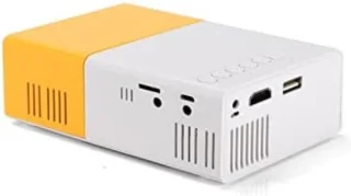 Mini Beamer - Input tot 1080P Full HD - Projector - Mini Projector - HDMI - USB - Wit / geel - Smartphone - Draagbaar - Ingebouwde speaker