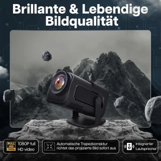 Kleine Mini Beamer met Korte Afstand - Draagbare Smart Projector voor Mobiele Telefoon met Android TV Beamer