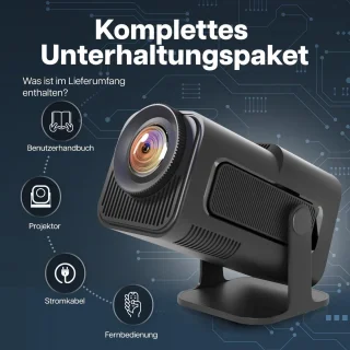 Kleine Mini Beamer met Korte Afstand - Draagbare Smart Projector voor Mobiele Telefoon met Android TV Beamer