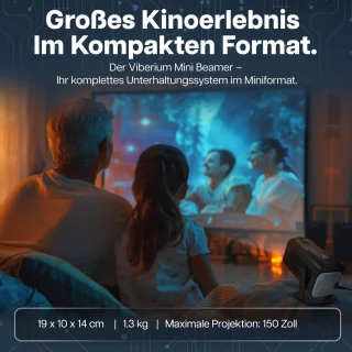 Kleine Mini Beamer met Korte Afstand - Draagbare Smart Projector voor Mobiele Telefoon met Android TV Beamer