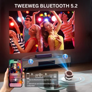 ApexArte® Mini Beamer - Projector met Wifi - Bluetooth