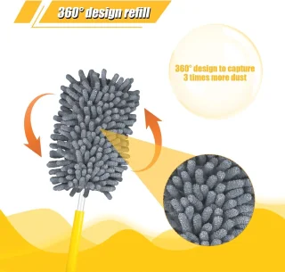 Duster Navulls voor Reiniging - Microvezel Plafondventilator Stofdoeken - 4 Stuks