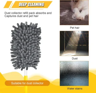 Duster Navulls voor Reiniging - Microvezel Plafondventilator Stofdoeken - 4 Stuks