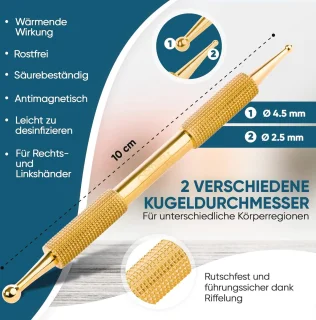 Acupressuurstift en Meridiaanstift - 10 cm, Voor Thuisgebruik en Kinesitherapie